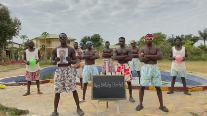 Afrikanisches Pool-Party-Team